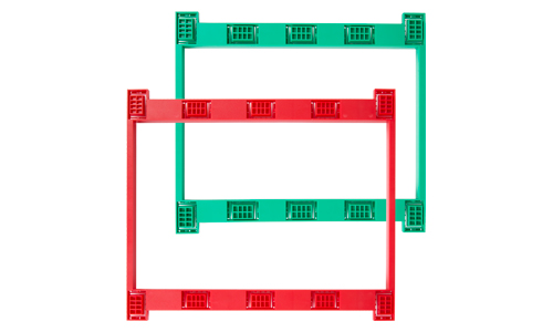 Red and green square brackets