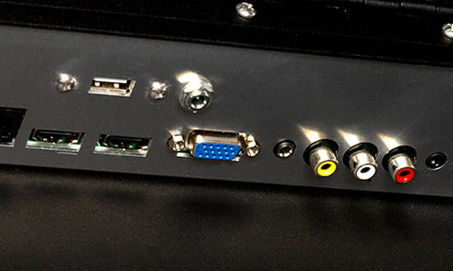 Ports on the rear of TV