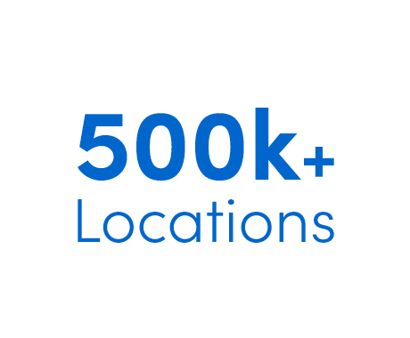 500k+ Locations