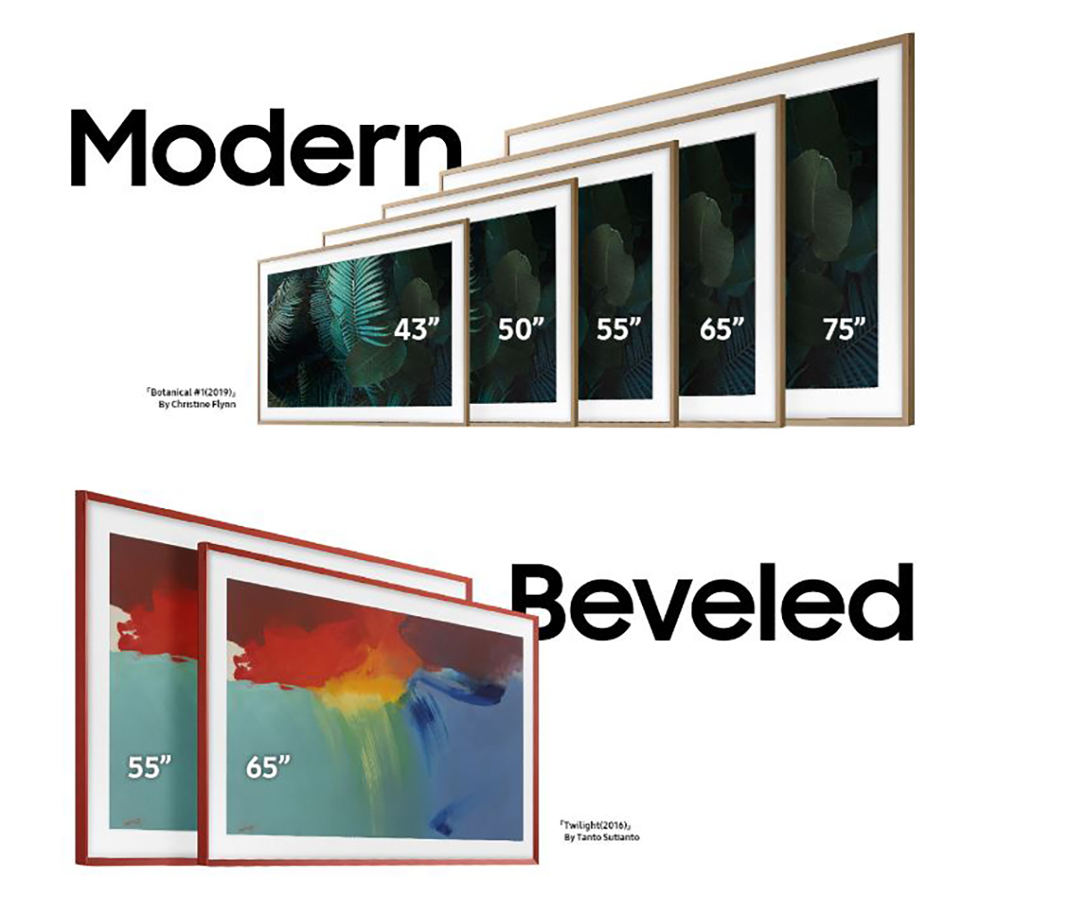 Find the right bezel for your Frame TV based on size