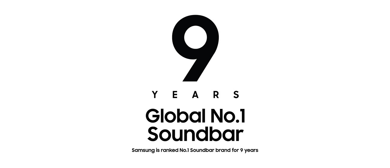 9 years global No.1 Soundbar logo