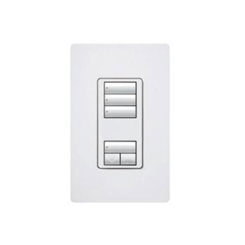 Picture of LUTRON - RADIORA2 SEETOUCH 3 SCENE W/ RAISE-LOWER WALL KEYPAD (WHITE)