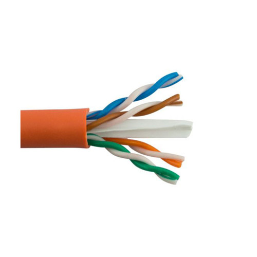 Picture of SCP CAT6 - 550 MHZ, 23 AWG SOLID COPPER, 4PR UTP (C)UL FT4, IN/OUTDR PVC JKT - ORANGE - 1000FT BOX