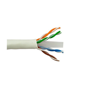 Picture of SCP CAT6 - 550 MHZ, 23 AWG SOLID COPPER, 4PR, UTP (C)UL FT4, IN/OUTDR PVC JKT - WHITE - 1000FT BOX