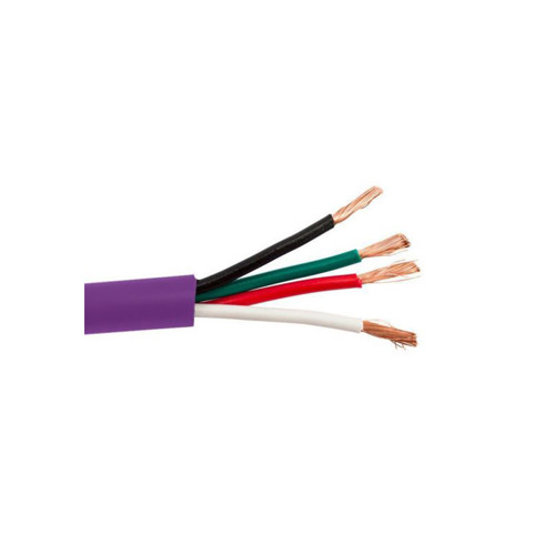 Picture of SCP 4 CONDUCTOR, 16 AWG, 65 STRAND OFC, SPEAKER CABLE, (C)UL FT4 PVC JKT - PURPLE - 500 FT BOX