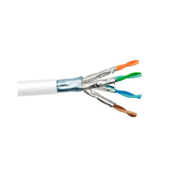 Picture of SCP CAT6A 600MHZ, 23AWG SOLID BARE COPPER, 4PR U/FTP, 10GBASE-T, (C)UL FT4, PVC JKT, 1000 FT SPOOL