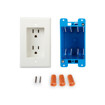 Picture of WATTBOX - RECESSED DUPLEX RECEPTACLE WITH WALL PLATE AND SINGLE GANG BOX (WHITE)