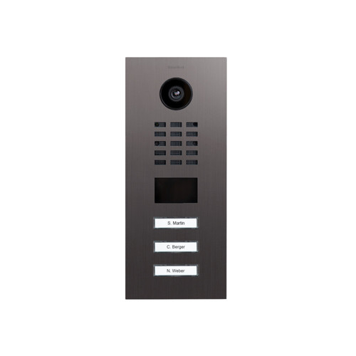 Picture of DOORBIRD - IP VIDEO DOOR STATION D2103V TITANIUM-FINISH PVD COATING STAINLESS-STEEL 3 CALL BUTTONS