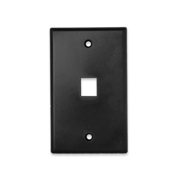Picture of WIREPATH - 1-PORT KEYSTONE WALL PLATE (BLACK)