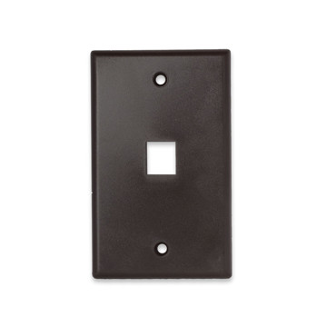 Picture of WIREPATH - 1-PORT KEYSTONE WALL PLATE (BROWN)