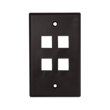 Picture of WIREPATH - 4-PORT KEYSTONE WALL PLATE (BROWN)