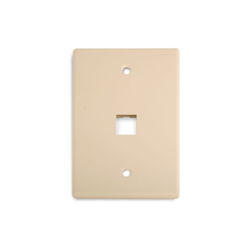 Picture of WIREPATH - 1-PORT MIDI WALL PLATE - IVORY