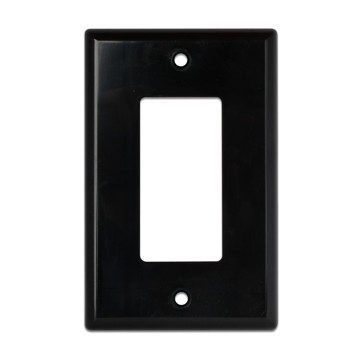 Picture of WIREPATH - MIDI DECORATIVE SINGLE GANG WALL PLATE - BLACK