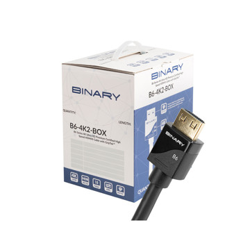 Picture of BINARY - B6 SERIES 4K2 ULTRA HD PREMIUM CERTIFIED HIGH SPEED HDMI CABLE WITH GRIPTEK - 3.3 FT. (1M)