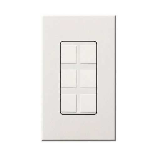 Picture of LUTRON - ARCHITECTURAL ACCESSORIES - CUSTOMIZABLE 6 PORT FRAME (WHITE)