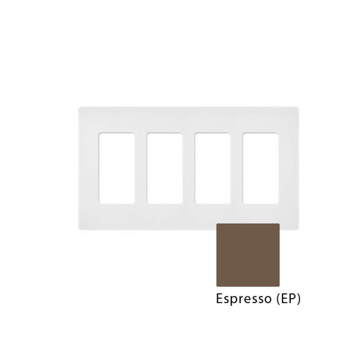 Picture of LUTRON - SATIN COLOR 4-GANG WALLPLATE (ESPRESSO)